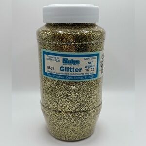 Vintage gold Glitter Christmas crafting  Scrapbook Supplies 16 oz never opened